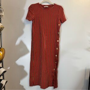 Zara Striped Midi Dress